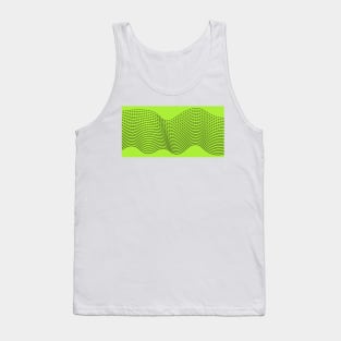abstract green background with dots and lines Tank Top